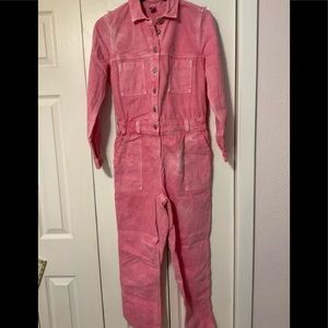 Old Navy Denim JUMPER PINK Sz XS